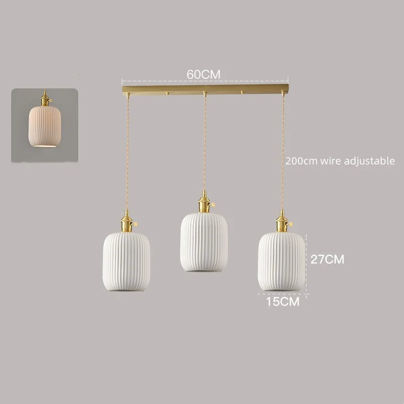 White Ceramic Pendant Light