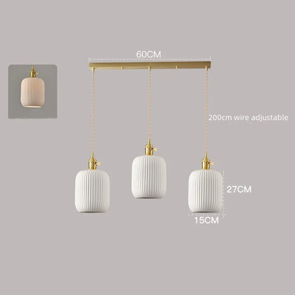 White Ceramic Pendant Light