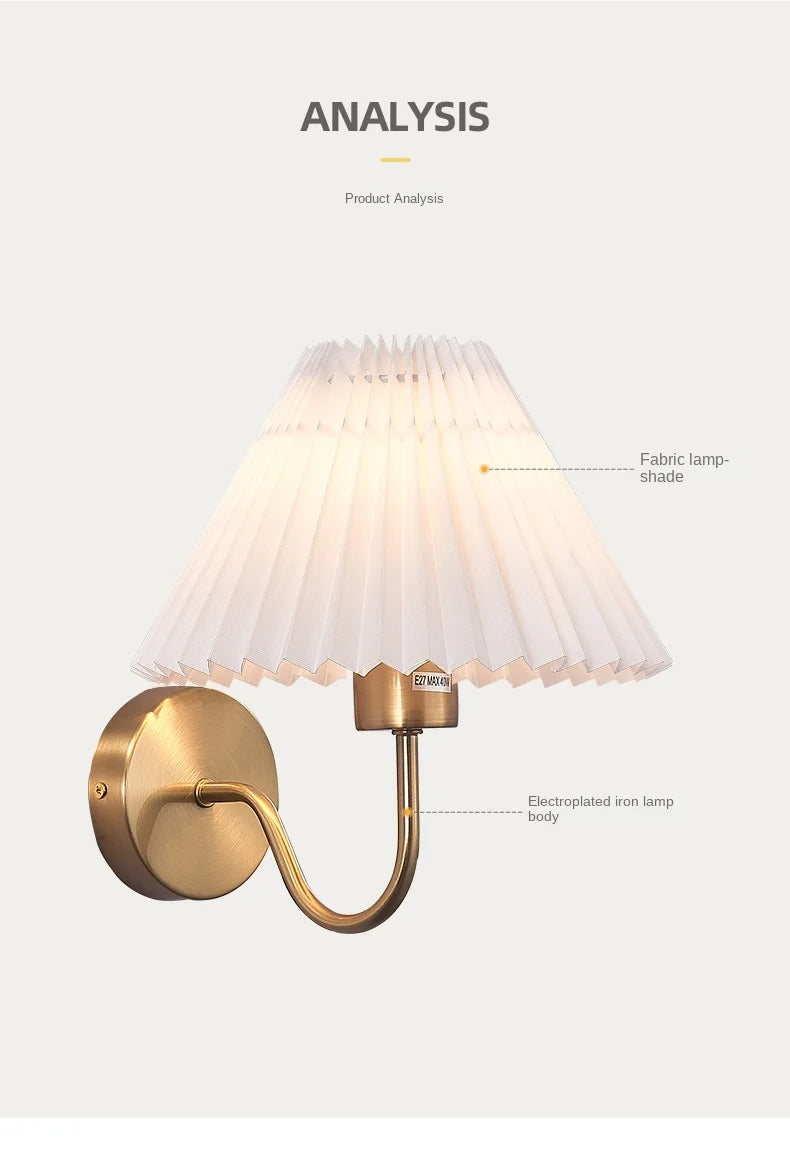 Fan-shaped Pleated Wall Lamp