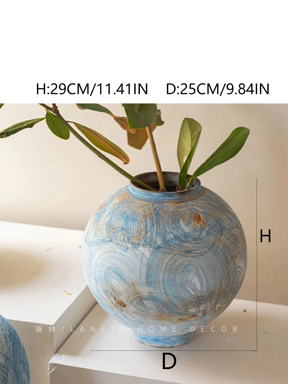 Wind Blue Wabi-Sabi Vase