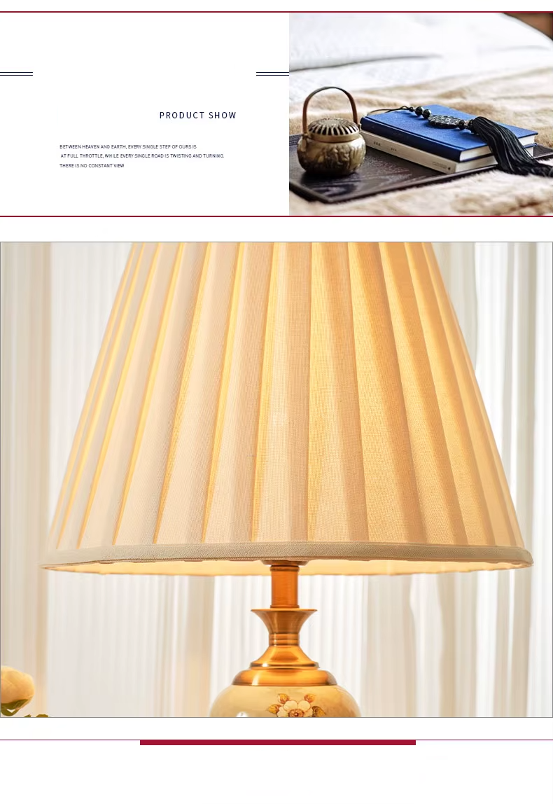 Vintage Chinese Style Ceramic Table Lamp