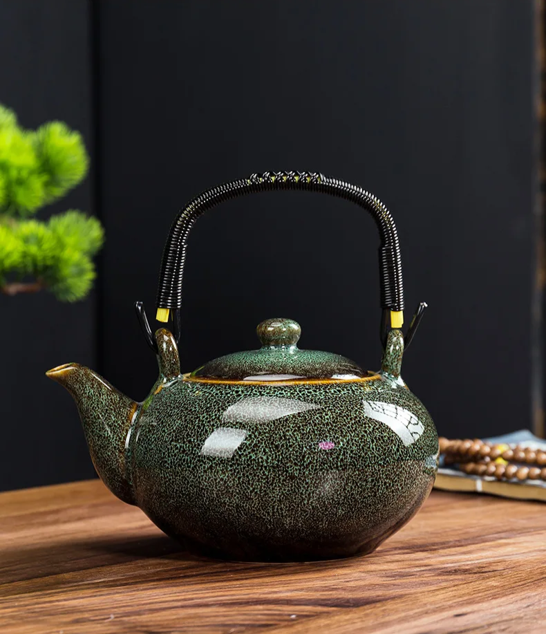 Tianmu Glazed Kiln Chinese Ceramic Teapot