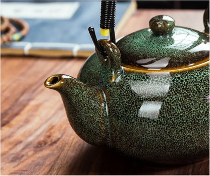 Tianmu Glazed Kiln Chinese Ceramic Teapot