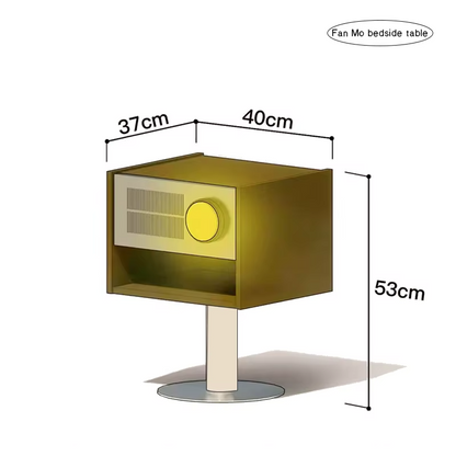 Hanging Light Black Nightstand